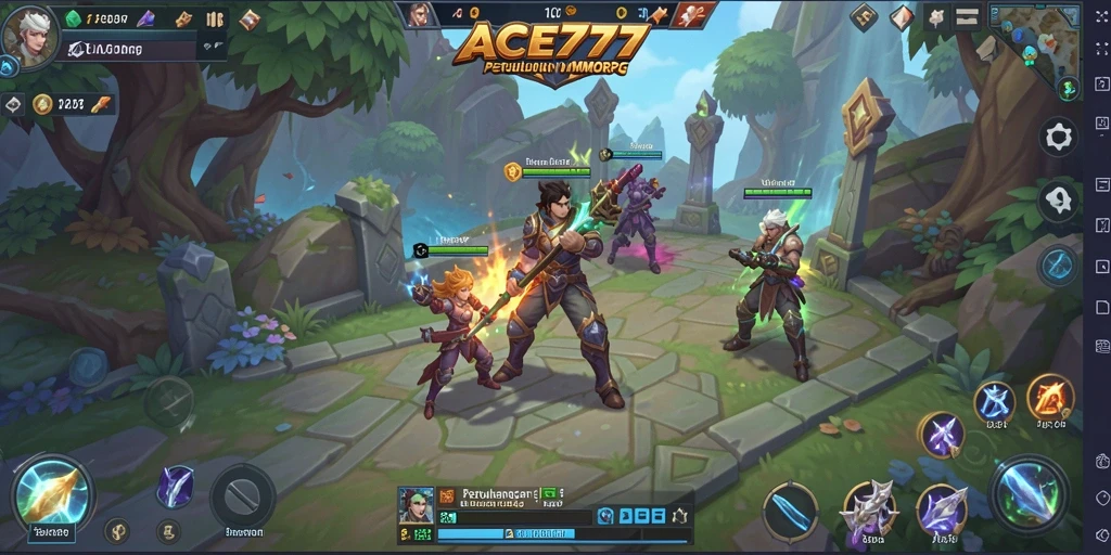 Gameplay menarik di dunia MMORPG yang luas.