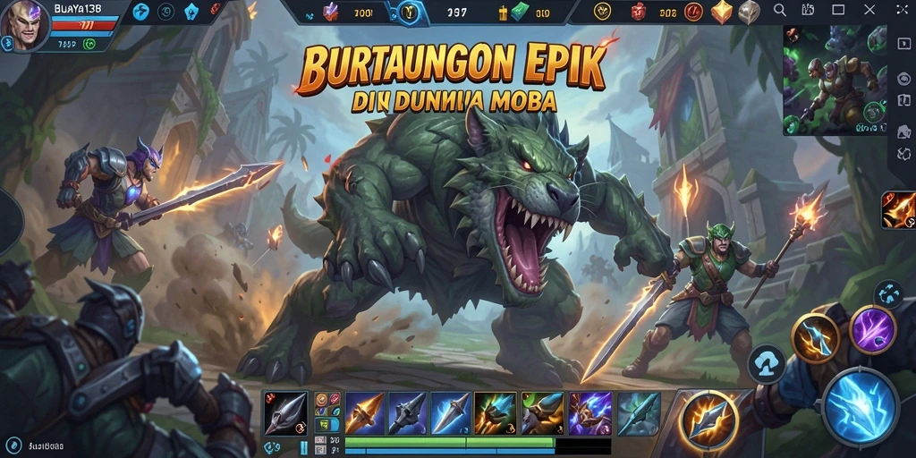 Gameplay seru di arena BUAYA138 dengan hero yang berbeda.
