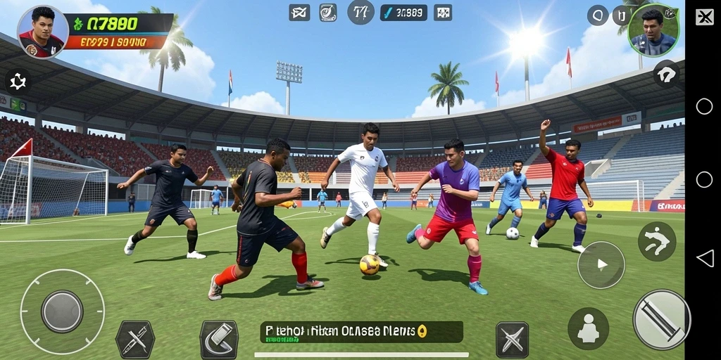 Tampilan gameplay C7890 yang menegangkan dalam pertandingan olahraga.