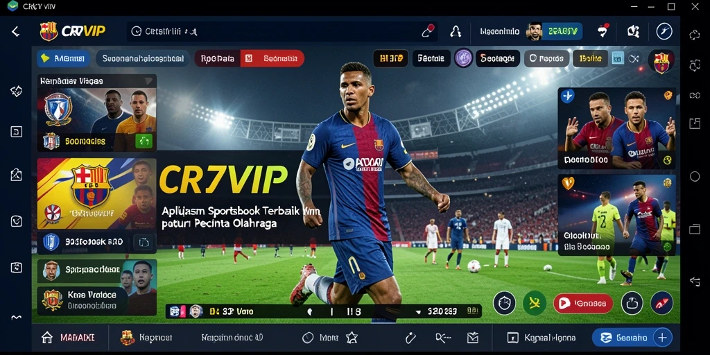 Tampilan menarik dari gameplay aplikasi Sportsbook CR7VIP.