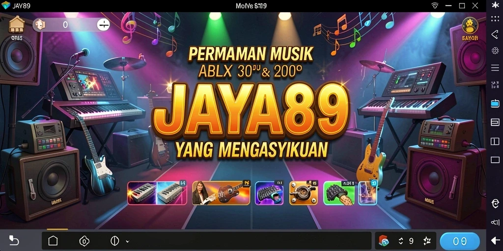 Tampilan menarik dari gameplay JAYA89 yang penuh musik.