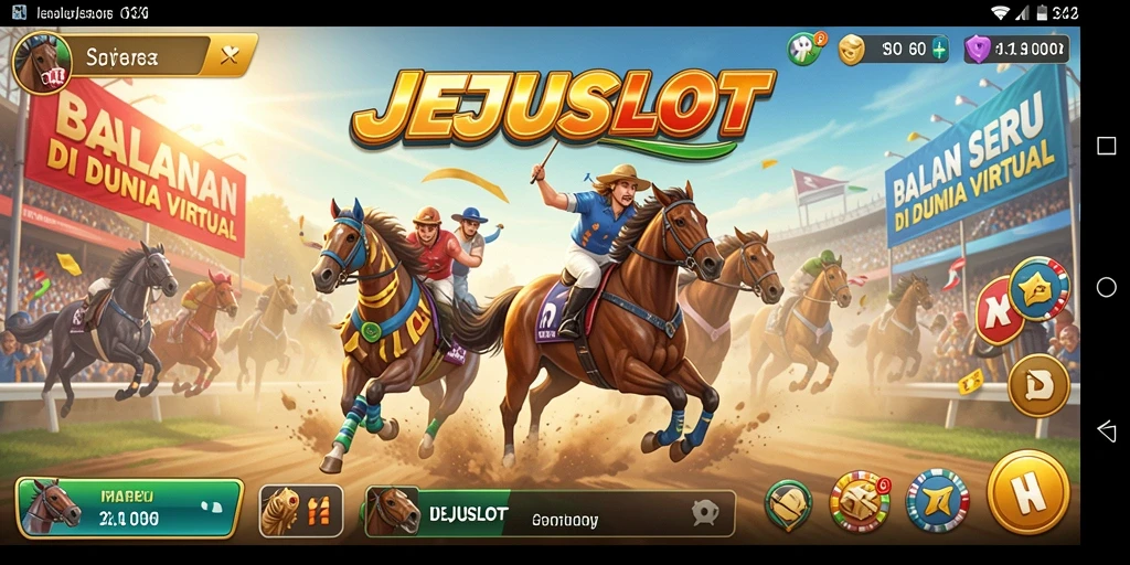 Tampilan seru gameplay balapan di JEJUSLOT