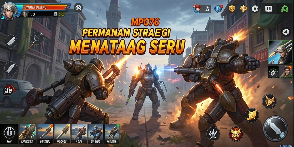 Tampilan gameplay MPO76 yang penuh aksi strategi.
