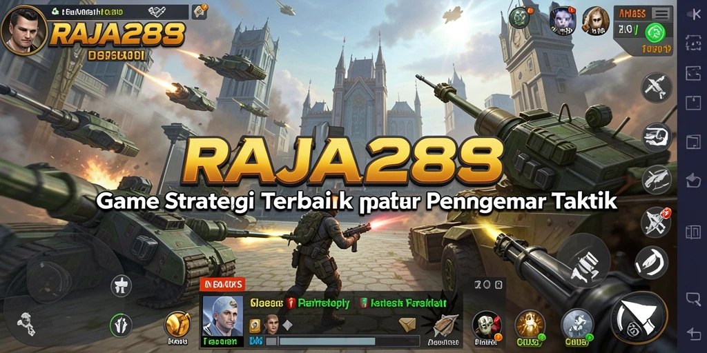 Tangkapan layar menunjukkan aksi strategis dalam RAJA288.