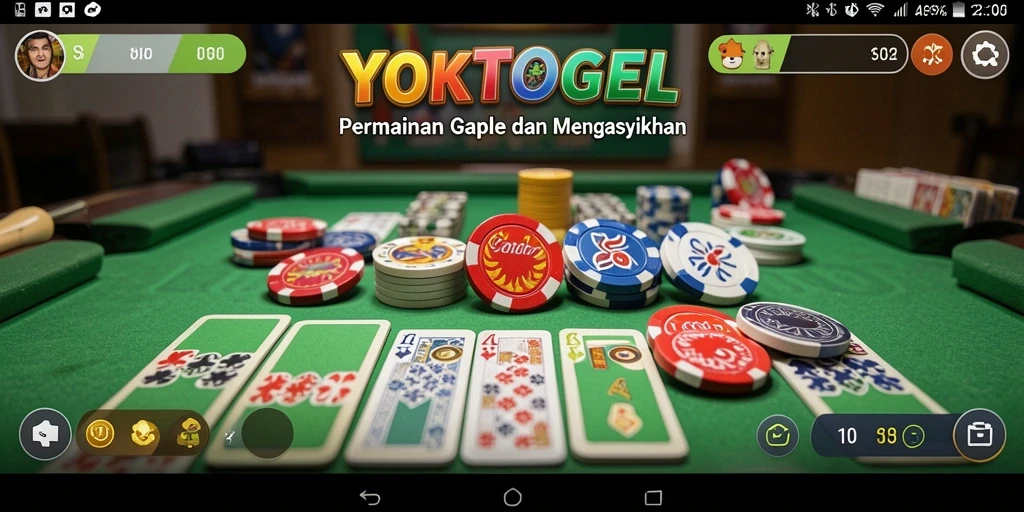 Screenshot gameplay YOKTOGEL yang menampilkan permainan Gaple yang mendebarkan.
